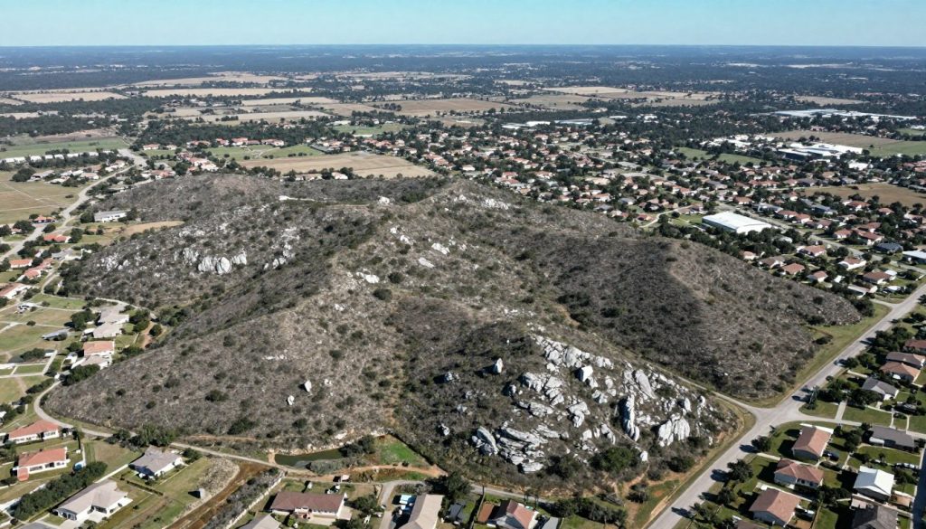 Hill Country terrain in Helotes Texas affecting drain systems