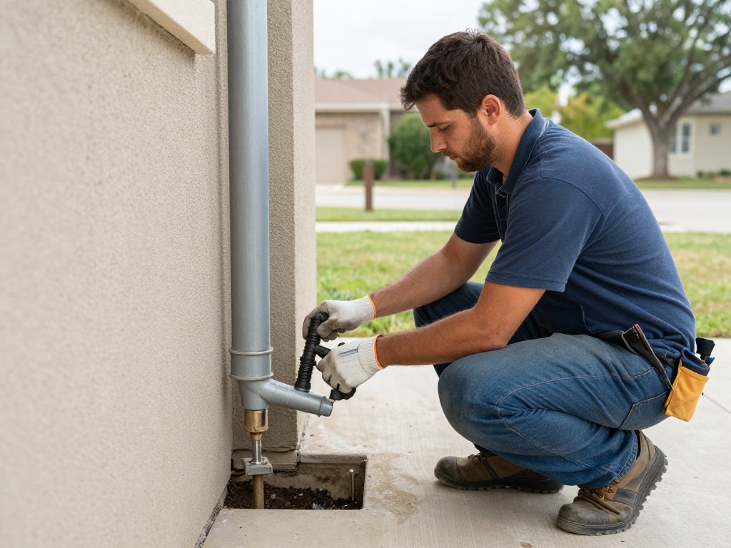 Local plumber familiar with Helotes area working on drain