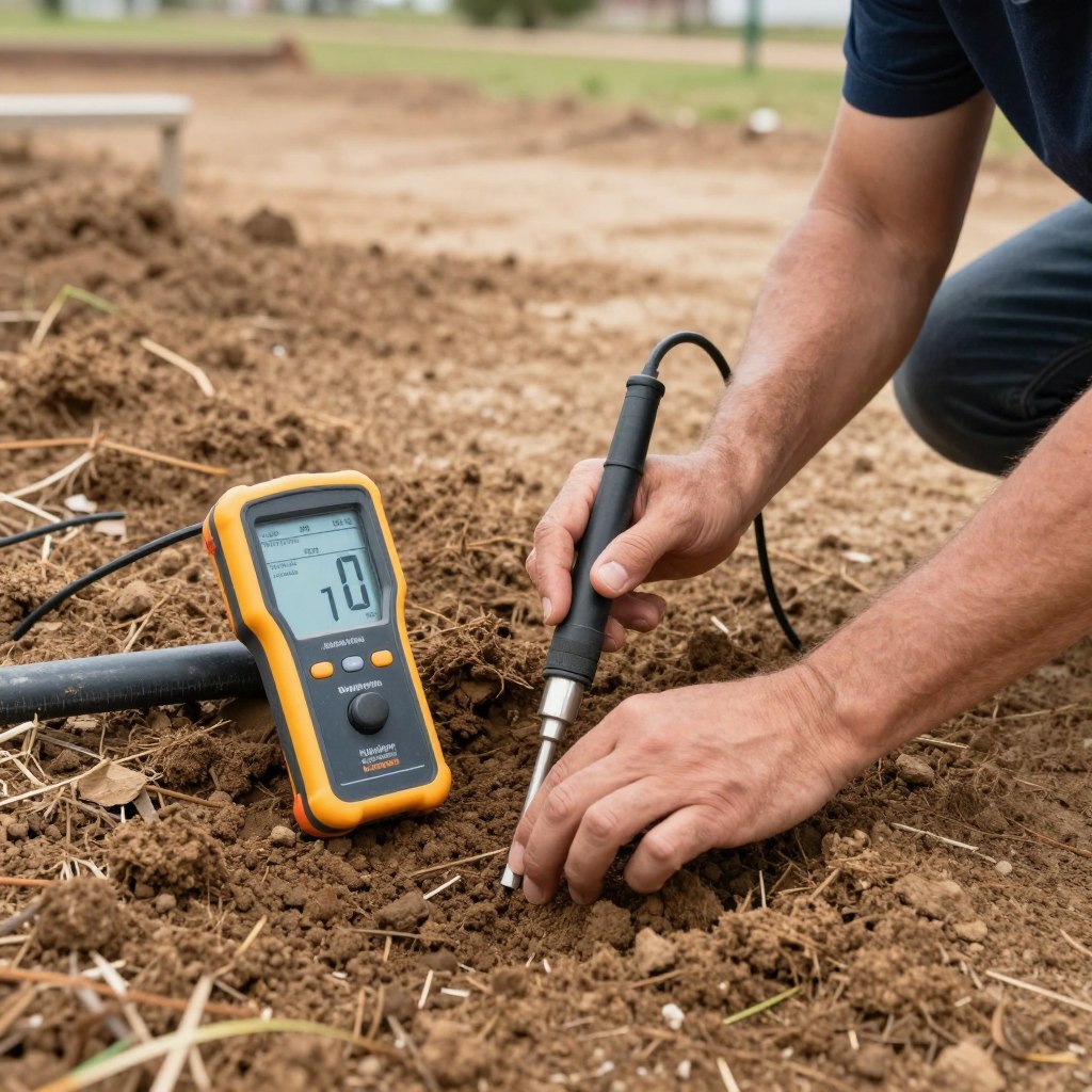 Soil moisture monitoring near foundation and pipes