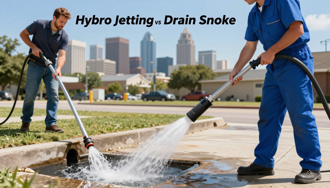 hydro jetting vs drain snake San Antonio