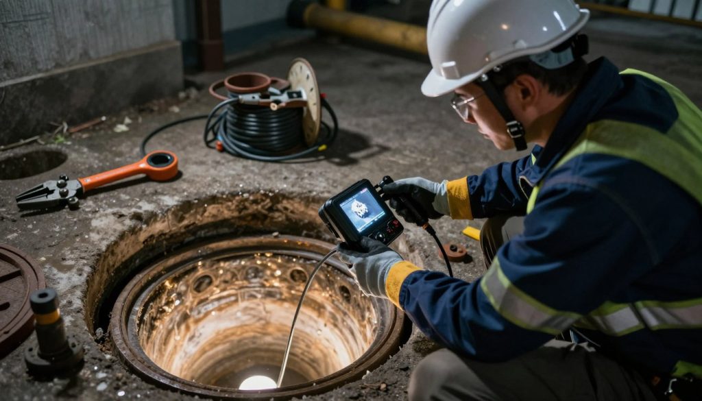 professional pipe inspection for sewer line repair